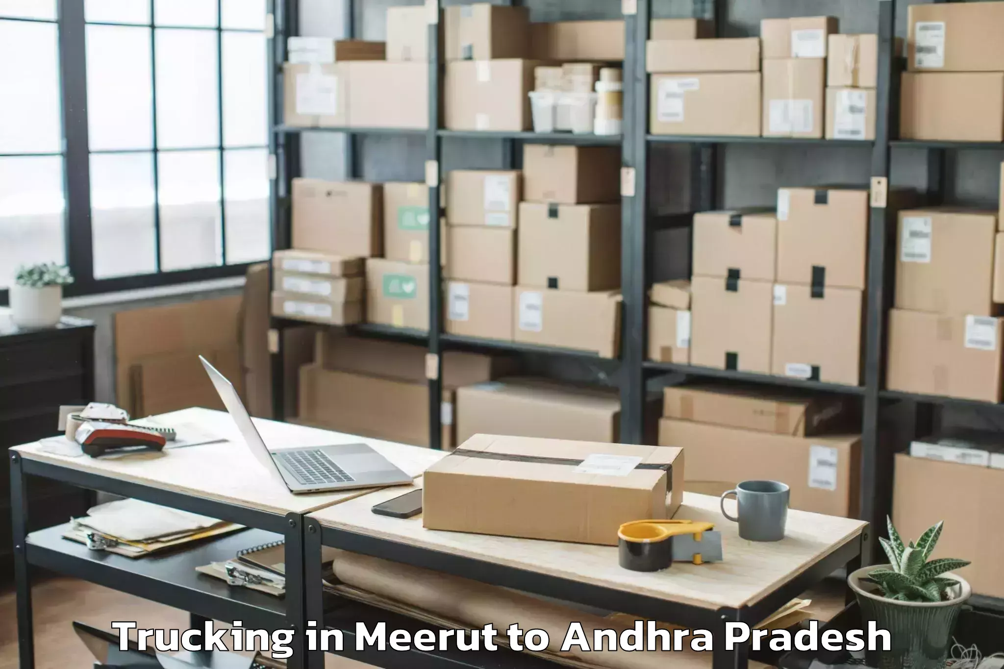 Leading Meerut to Uyyalavada Trucking Provider